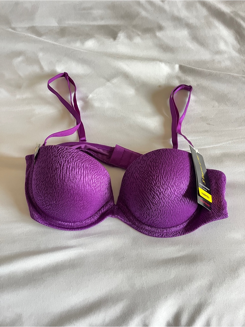 Brand New (Original $35) Wonderbra Purple Textured Push-Up 36B Bra